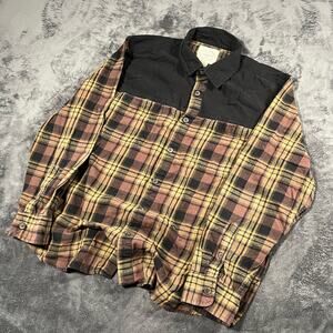 Vintage 90s 100% Cotton Plaid Flannel Cabincore Gorpcore Cozycore Western